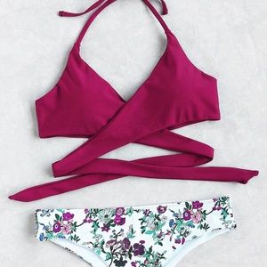 Floral Wrap Around Bikini